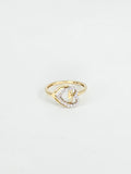 14K Gold Ring - Dual Hearts