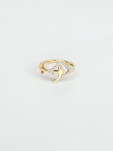 14K Gold Ring - Heart & Anchor