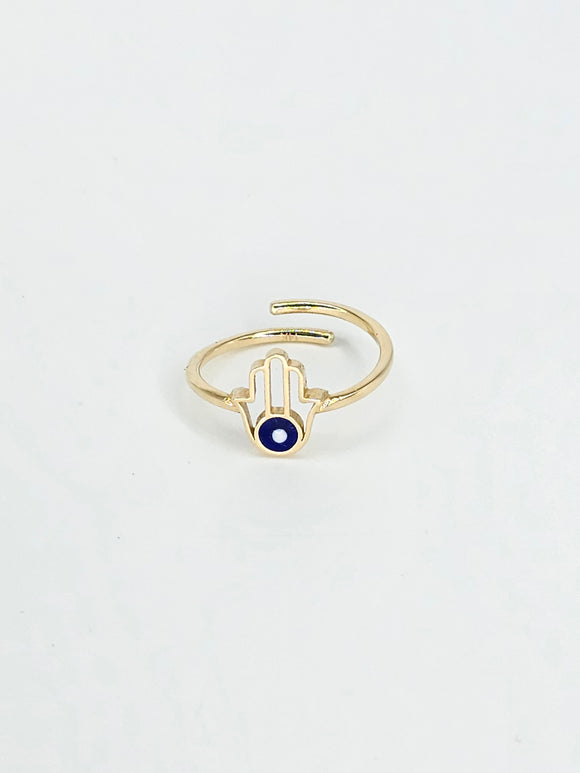 14K Gold Ring - Hamsa Hand Ring