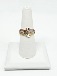 14K Gold Ring -3 Hearts