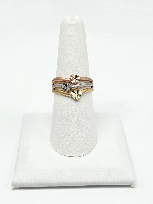 14K Gold Ring -3 Hearts