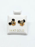 14K Gold Earrings - Mouse