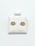 14K Gold Earrings - Lips