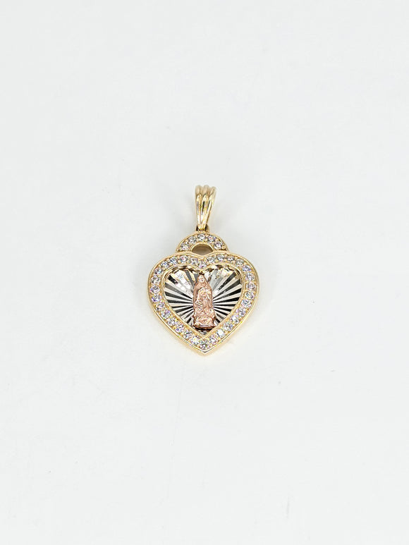 14k Gold Pendant - Virgin Mary