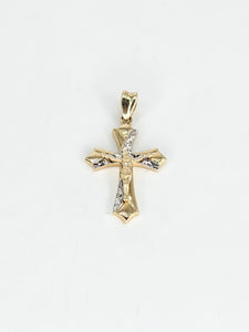 14k Gold Pendant - Jesus on Cross