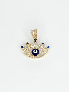 14k Gold Pendant - Evil Eye