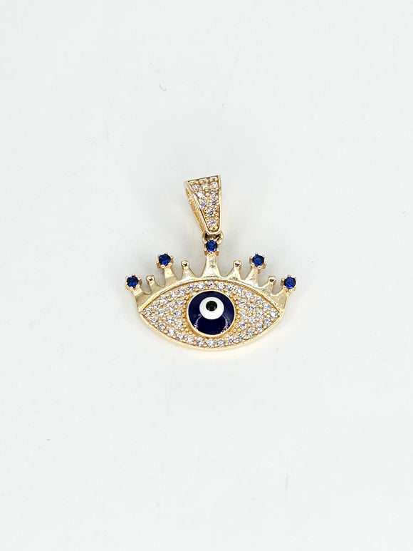 14k Gold Pendant - Evil Eye