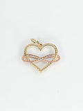 14k Gold Pendant - Heart & Infinity