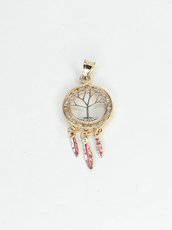 14k Gold Pendant - Dream catcher