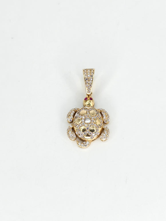 14k Gold Pendant - Turtle