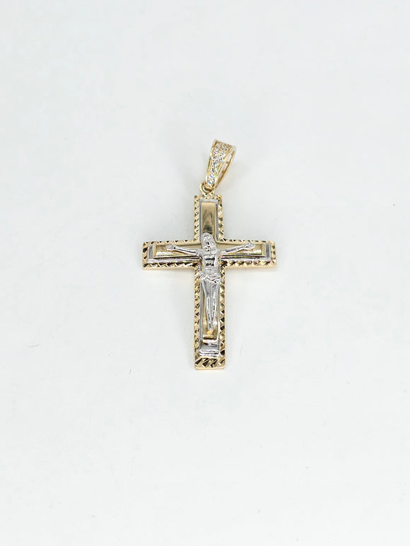 14k Gold Pendant - Jesus on Cross