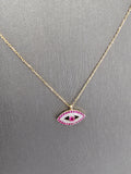 14k Gold Necklace - Evil Eye