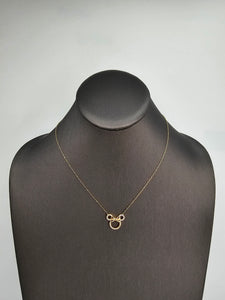 14k Gold Necklace - Mouse Ears