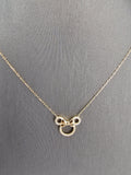 14k Gold Necklace - Mouse Ears