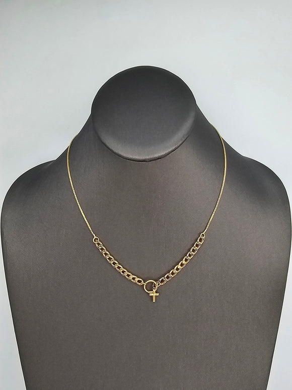 14k Gold Necklace - Cross