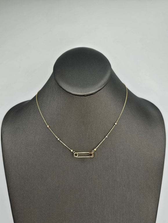 14k Gold Necklace - Paperclip
