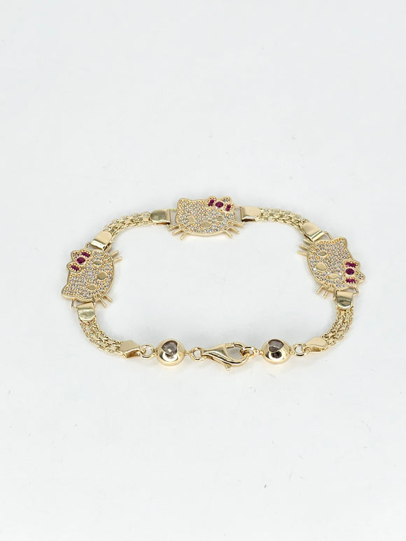 14k Gold Bracelet - Hello Kitty