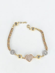 14k Gold Bracelet - Heart