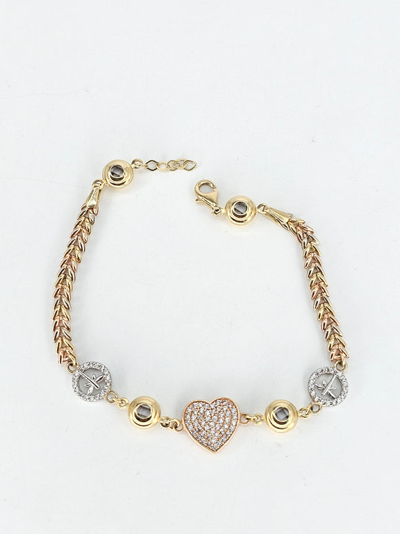 14k Gold Bracelet - Heart