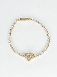 14k Gold Bracelet - Heart