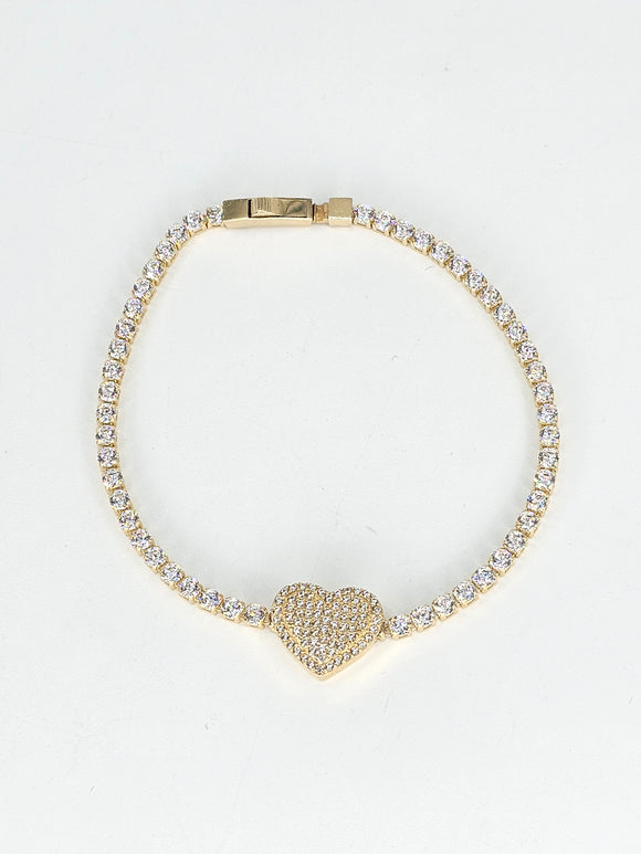 14k Gold Bracelet - Heart