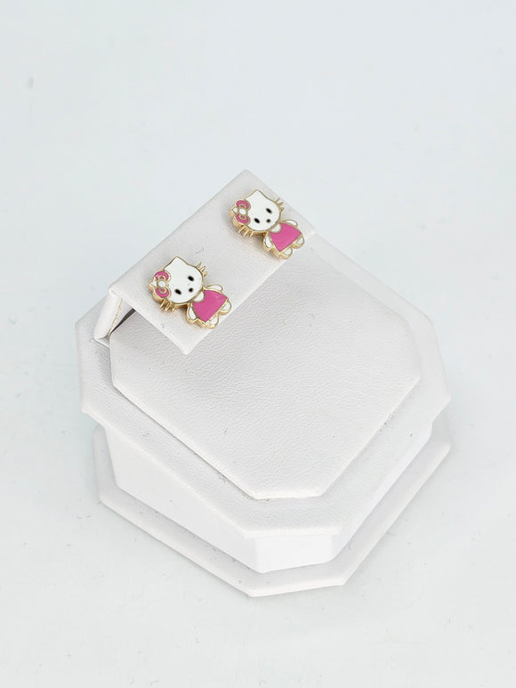 14K Gold Earrings - Hello Kitty