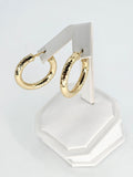 14K Gold Earrings - Huggie Hoop