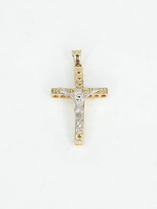 14k Gold Pendant - Jesus on Cross