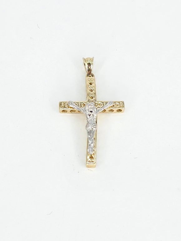 14k Gold Pendant - Jesus on Cross