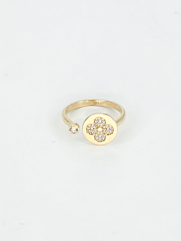 14k Gold Ring - Clover