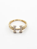 14k Gold Ring - Initial Letter "H"