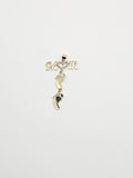 14k Gold Pendant - Mom w/Baby Feet