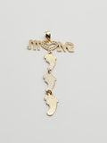 14k Gold Pendant - Mom w/Baby Feet