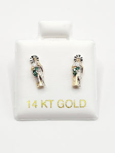 14K Gold Earrings - San Judas