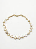 14k Gold Bracelet - White Clover