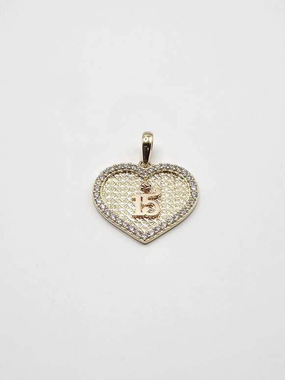 14k Gold Pendant - Quinceañera