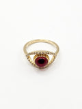 14k Gold Ring - Evil Eye