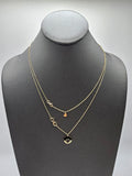 14k Gold Necklace - Heart w/Infinity