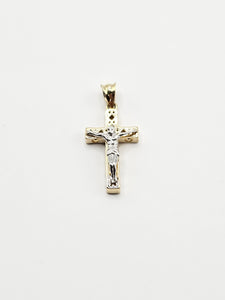 14k Gold Pendant - Jesus on Cross