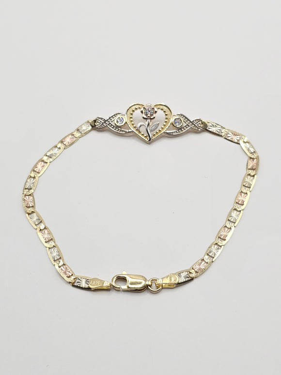 14k Gold Bracelet - Flower