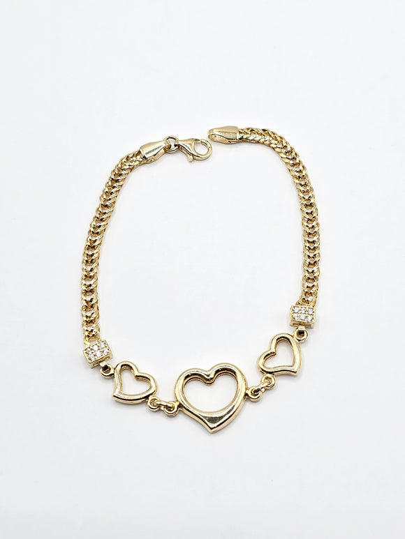 14k Gold Bracelet - Heart