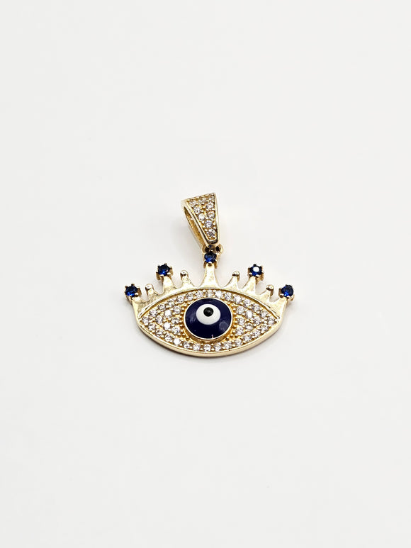 14k Gold Pendant - Evil Eye