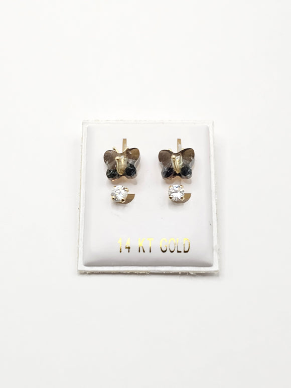 14K Gold Earrings - Butterfly