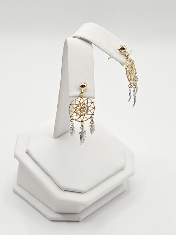 14K Gold Earrings - Dream Catcher