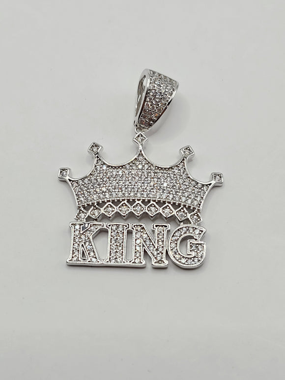 Sterling Silver 925 Pendant - King