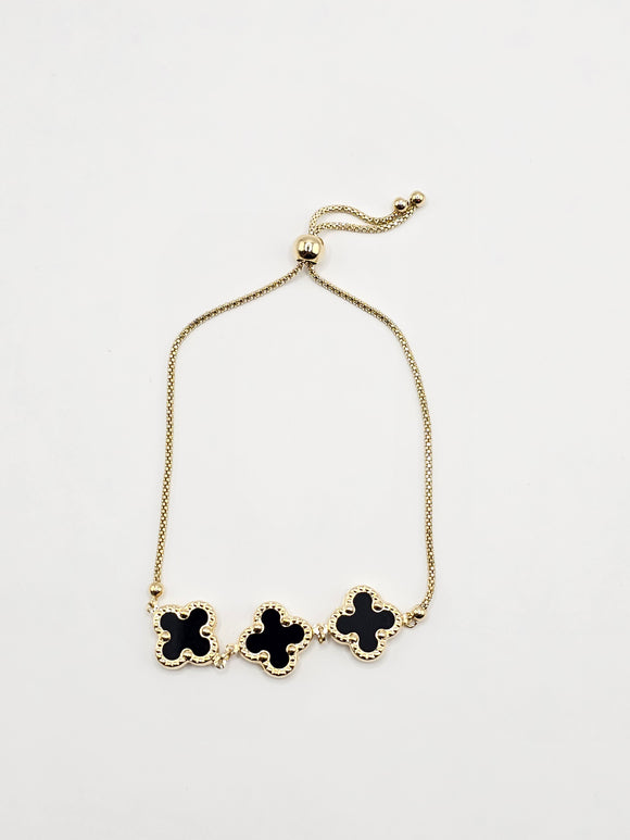 14k Gold Bracelet - Black Clover