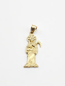 14k Gold Pendant - Santa Muerte