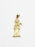 14k Gold Pendant - Santa Muerte