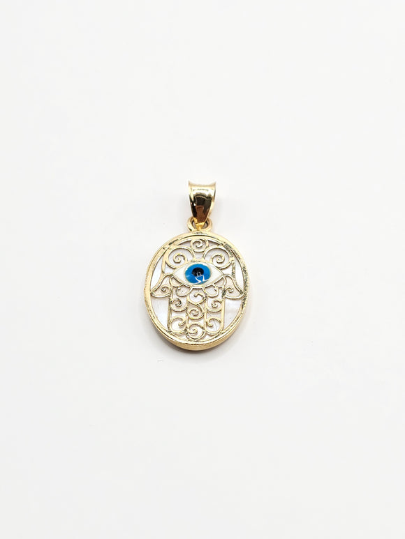 14k Gold Pendant - Hamsa Hand