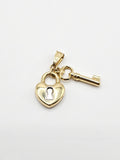 14k Gold Pendant - Lock w/Key